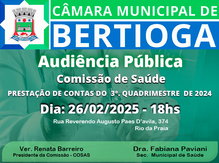 Audiência Pública Saúde - 26/02/2025