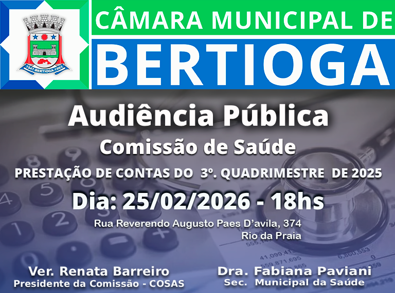 Audiência Pública da Saúde - 3º Quadrimestre de 2025