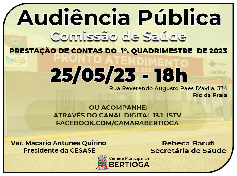 Audiência Pública da Saúde - 25/05/2023