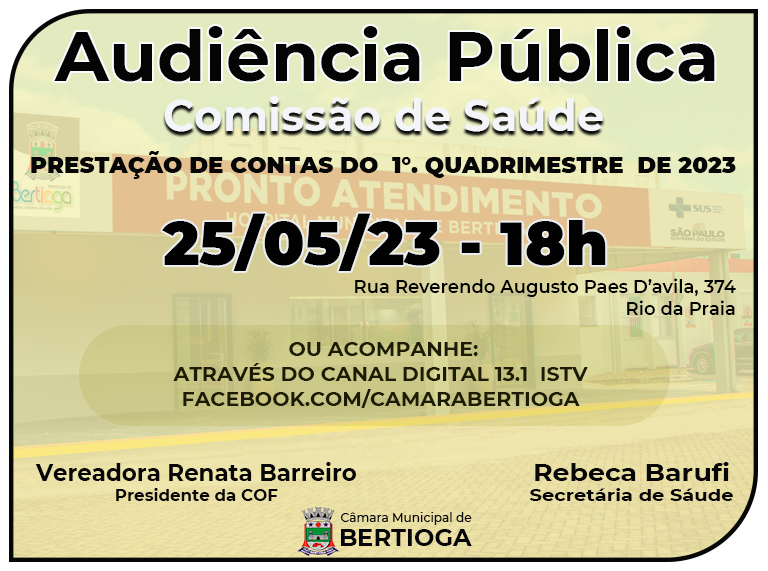 Audiência Pública da Saúde - 25/05/2023